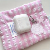 Qfdian  Cute fish rolls are suitable for Apple earphone case airpods4 wireless bluetooth earphone case.