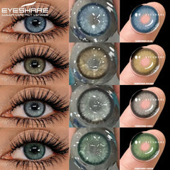 EYESHARE Natural Eye Colored Contacts Lenses 1pair Blue Eye Lenses Green Contacts Soft Beauty Makeup Gray Pupils Lenses Yearly