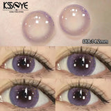 Qfdian 1Pair Natural Contact Lenses for Eyes Myopia Prescription Eyes Color Contact Lenses Beauty Pupil Yearly Use