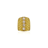 Qfdian Fashion CZ Stone Vertical Bar Teeth Grillz Braces Hip Hop 4 Zircon Tooth Caps Dental Grills For Women Men Jewelry