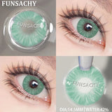 Qfdian  New Colorful Contact Lenses for Eyes 1 Pair Natural Fashion Contact Lenses Blue Gray Eyes Lens Yearly Cosmetics Pupils