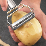 Qfdian Multifunctional Kitchen Peeler Vegetable Fruit Peeler Stainless Steel Durable Potato Slicer Household Shredder Carrot Peeler