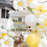 Qfdian  106Pcs Yellow White Balloons Arch Garland Kit,for Birthday Baby Showers Wedding Graduation Celebration Anniversary Decoration
