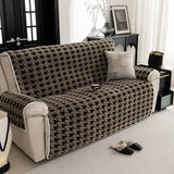 Qfdian  Simple Non Stick Sofa Cover Cloth Fixed Anti Slip One-piece Sofa Cushion for Autumn and Winter Soft Skin Friendly and Warm