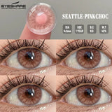 Qfdian 1 Pair Colored Contact Lenses for Eyes Natural Fashion Lenses Gray Beauty Pupils Blue Eye Lenses Cosmetics Soft Lenses