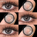 Qfdian 1 Pair Colored Contact Lenses for Eyes Blue Eye Lenses Green Fashion Lenses High Quality Brown Natural Lenses Gray Lenses