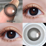 Qfdian  2pcs/pair Brown Colored Contact Lenses For Eyes Natural Black Lenses Big Eye Makeup Cosmetic beauty blue Contact Lenses