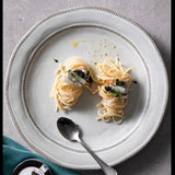 Qfdian  Ceramic Kitchen Accessories, Western Steak Dinner Plates, Dessert Snack Fruit Salad  Tableware, Wedding Restaurant Supplies, 1Pc