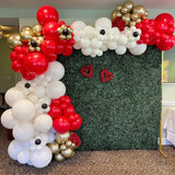 Qfdian  96Pcs Red White Balloon Arch Garland Kit Red Confetti Ballon Set Birthday Party Decoration Wedding Graduation Baby Shower Globos