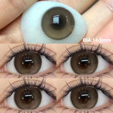 Qfdian  1 Pair/2pcs Prescription Contact Lenses Myopia Lenses with Diopters Green Pupils Color Contact Lenses for Eyes Blue Lens