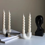Qfdian  Nortic Double Candlestick Holder Modern Wedding Table Decor Candle Holder Home Wedding Decor Desktop Ornament Best Gift