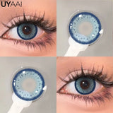 Qfdian  Color Contact Lenses Black Lens For Eye Cosmetic Woman accesories Blue Eyes Contact Makeup Beauty Colorcon Water Light