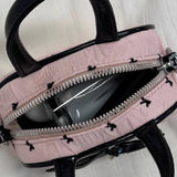 Qfdian Women Mini Cellphone Bags Fashion Sweet Fairy Bow Top-Handle Bag Y2k Aesthetic Ins Clutches Casual Elegant Purses and Handbags