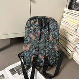 Qfdian New Chinese Style Woven Flower Backpack 2025 New Large Capacity Fashionable Lightweight Travel Bag Backpack