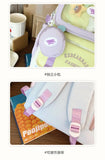 Qfdian High-capacity Casual Contrast Color Backpacks Y2k Aesthetic Transparent Schoolbags Streetwear Students Patchwork Backpack Women