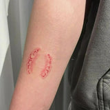 Qfdian  Halloween Red Fake Bite Mark Temporary Tattoos Cosplay Cover The Scar Waterproof Fake Tattoo Sticker for Woman Man