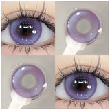 Qfdian  1 Pair(2pcs) Brown Beauty Colored Contact Lenses for Eyes Purple Halloween Lens Big Eye Lens Natural Look Gray Blue Lens