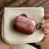 Qfdian Pink Brown Gradient Transparent Splashing Ink Design Soft Cover Case for Airpods 1/2/3/4 Pro 2nd Fashion Simplicity Style Coque