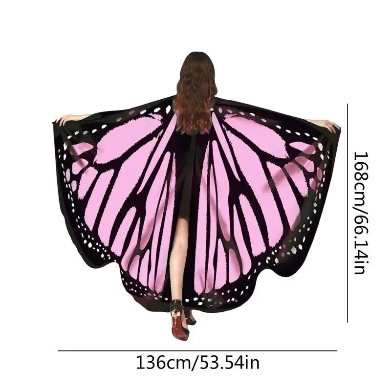 Butterfly Wings Comfortable Butterfly Wings Shawl Princess Costumes For Kids Toddler Women Party Dress Up For Halloween Cosplay