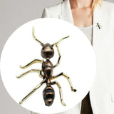 Qfdian  Fashionable and minimalist black and yellow ant brooch, versatile daily couple charm jewelry accessories, gifts