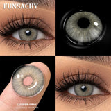 Qfdian  1Pair Big Eyes Gray Lenses Korean Natural Lenses Color Contact Lens Eyes Brown Blue Beautiful Pupil Lentes Cosmetics