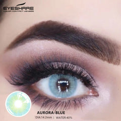 EYESHARE 1 Pair Aurora Europe Colored Contact Lens Yearly Use Cosmetic Colored Contacts Lenses for Eyes Beauty Contact Lenses