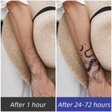 Qfdian  Herbal Juice Tattoo Sticker Long Lasting 15 Days Waterproof Fake Tattoo Sweatproof Snake Flower Temporary Tattoo For Men Women
