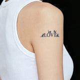 Qfdian  I Love Cat Temporary Tattoo, Herbal Juice Semi-Permanent Waterproof, Small Sexy Realistic Fake Arm Tattoo