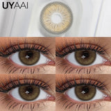 Qfdian  Cleopatra Series NEW Colored Pupils Makeup Green Contact Lenses Beauty Women Colored Pupils Cosmetic Brown Natural Pupils