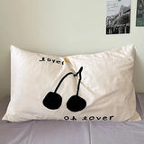 Qfdian  1pc Retro Korean Style Cotton Stripe Pillowcover Simple Envelop Sleeping Pillowcase Cushion Cover Home BedroomBedding Decor Gift