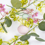 Qfdian  Spring Eggs Easter Eggs Wreath Rattan Creative Artificial Garland Hanging Pendants Front Door Porch Farmhouse Home Holiday Decor