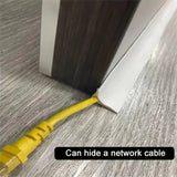 Qfdian  1pc 2m/78.74in Self-Adhesive Wall Inner Corner Skirting Line Can Hide Network Cable Ceiling Caulk Decoration Tape Wall Strip PVC