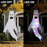 Qfdian  Hanging Ghost Halloween LED Luminous Ghost Children's Gift Scary Party Props Home Outdoor Courtyard Bar Hanging Ghost Decoration