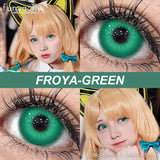 Qfdian  Cosplay VAMPIRE Contact Lenses for Halloween Eyes Lens Strange Colored Contacts Lens Blind Black Mesh White Cosplay Len