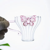 Qfdian  Three-dimensional Butterfly Cup&saucer Simple Glass Cup Creative Handmade  Coffee Cup Dish Set Afternoon Tea Cup Plates Gifts