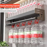 Qfdian Wall-Mounted Kitchen Spice Storage Rack Condiment Rack Multifunctional Household Utensil Rack Kitchen Hanging Organizers