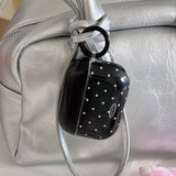 Qfdian Korea Cute Black Polka Dots Soft Cover Case For Apple AirPdos 1 2 3 4 Pro 2 Earphone Protection Cases Cartoon Lovely Cat Pendant