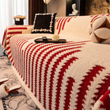Qfdian  New Year's Celebration Sofa Cover Fabric New Autumn and Winter Thick Sofa Towel One-piece All Inclusive Soft and Comfortable