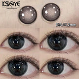 Qfdian 1Pair Natural Contact Lenses for Eyes Myopia Prescription Eyes Color Contact Lenses Beauty Pupil Yearly Use