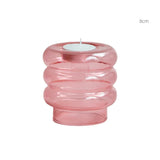 Qfdian Pink Wedding Table Centerpieces Candle Holder Wedding Decoration Flower Vase Home Decoration Accessories Vases Room Decor