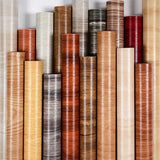 Qfdian 40CM X 1M Thickened Anti Fouling Waterproof Wood Grain Self-adhesive PVC Modern Furniture Decorative Wallpaper