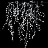 Qfdian  Crystal Christmas Tree Garlands Strands Clear Ice Wire Hanging Acrylic Diamond Bead Christmas Wedding Party Ornament Decorations