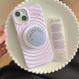 Qfdian 4 Colors simple summer magnetic phone case for iphone 14pro 14 13 15promax 13promax 15 12 pro max stand holder circle shell