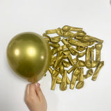 Qfdian  Black Gold Silver Balloon Garland Arch Kit Metallic Gold Chrome Silver Balloons Graduation Birthday Party Decorations New Year