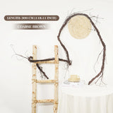 Qfdian  300cm Wall Hanging Rattan Trunk Flexible Vines Artificial Plants Tree Twigs Cherry Fake Branches for Wedding Garden Decor