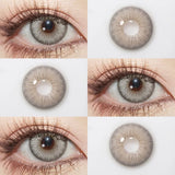 Qfdian 1pair Gray Color Contact Lenses Softlens for Eyes Lenses Cosmetic Eyecontacts Yearly Use