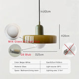 Qfdian  Nordic Pendant Light Glass Home Decorative Lamp For Living Room Restaurant Bedroom Study Indoor Hanging Illumination Luminaires