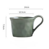 Qfdian  300ml Ceramic Cup Home Multicolor Breakfast Oat Cup Office Large Capacity Coffee Milk Cup Holiday Gift Kitchen Accessories