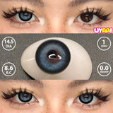 Qfdian  Color Contact Lens Black Lenses Natual look Brown Beauty Pupils Makeup Blue Contact Gray Eyes Women Cosmetic Fashion Lens