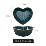 Qfdian Nordic Love Ceramic Bowl Fruit Salad Plate Breakfast Dessert Pasta Bowl Kitchen Utensils Cooking Bowls Table Utensils Home Decor